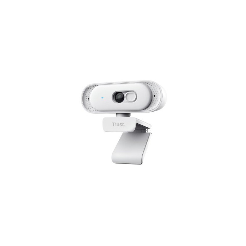 Webcam trust tomar 2k qhd 2560x1440 30fps fov 76 grados reduccion ruido privacidad blanco
