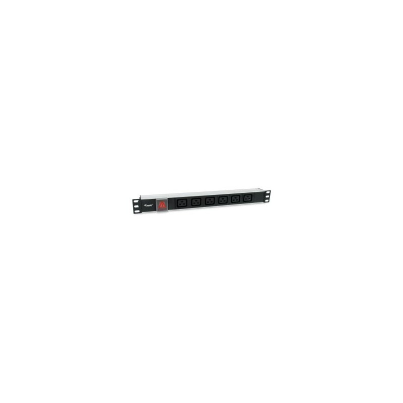 Regleta rack 19\ 1u equip 6 tomas c19 con interruptor conector iec20 333319"