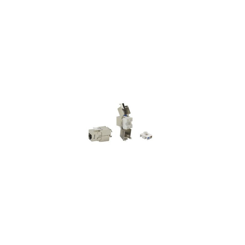 Kit 8 uds conector hembra rj45 utp cat6a tool free 769222