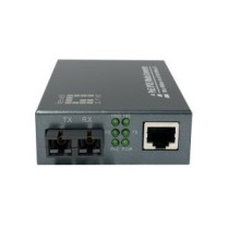 Conversor de medios gigabit levelone  rj45 a sc, poe pse monomodo 1310nm 20km gvt-2014