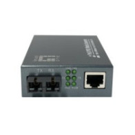 Conversor de medios gigabit levelone  rj45 a sc, poe pse monomodo 1310nm 20km gvt-2014