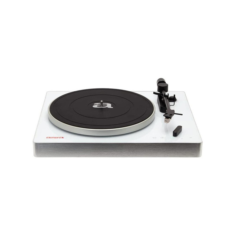 Tocadiscos bluetooth aiwa apx-680bt white alta precision bt 5.0 plato de metal 27.5cm tres velocidad