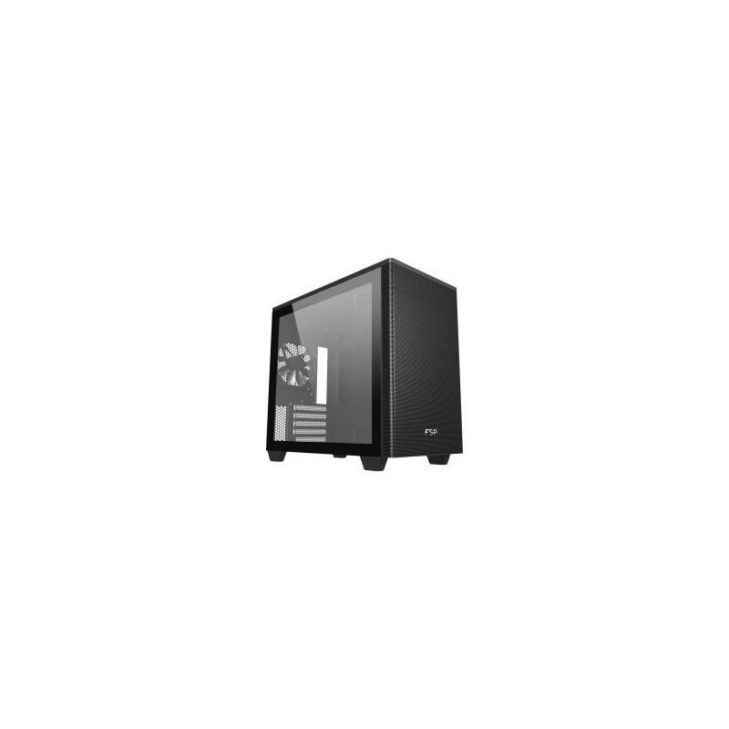 Caja micro atx fsp cst360 frontal rejilla disipador max 165mm gpu max 370mm negro