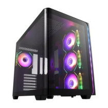 Caja atx fsp m580 cristal templado curvo back-connect 4xargb disipador max 160mm gpu max 445mm negro