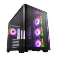 Caja atx fsp m580 cristal templado curvo back-connect 4xargb disipador max 160mm gpu max 445mm negro