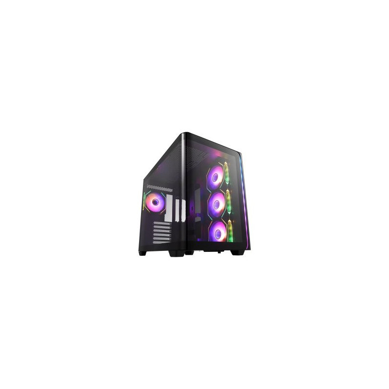 Caja atx fsp m580 cristal templado curvo back-connect 4xargb disipador max 160mm gpu max 445mm negro