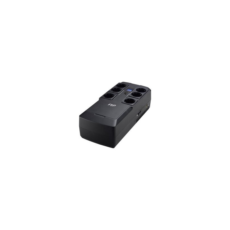 Sai fsp nanofit 800 800va 480w 6xschuko 2xusb rj45 pantalla lcd off-line mural/escritorio negro