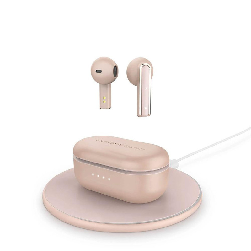 Auriculares Inalambricos Bluetooth Energy Sistem Style 4 Ultra / 25 horas de autonomia / Base de carga inluido / Rosa Oro / 453…
