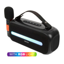 Altavoz Karaoke Bluetooth 5.3 + Microfono / TF4202 / 24w / 3600 mAh / Luces Led / Tws / Fm / Microsd / Usb / Negro / MTK / 0452…