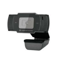 Webcam con Microfono Conceptronic AMDIS05B / Full HD 720p Interpolado / Usb / Foco fijo / 3.6mm / Angulo vision 68º