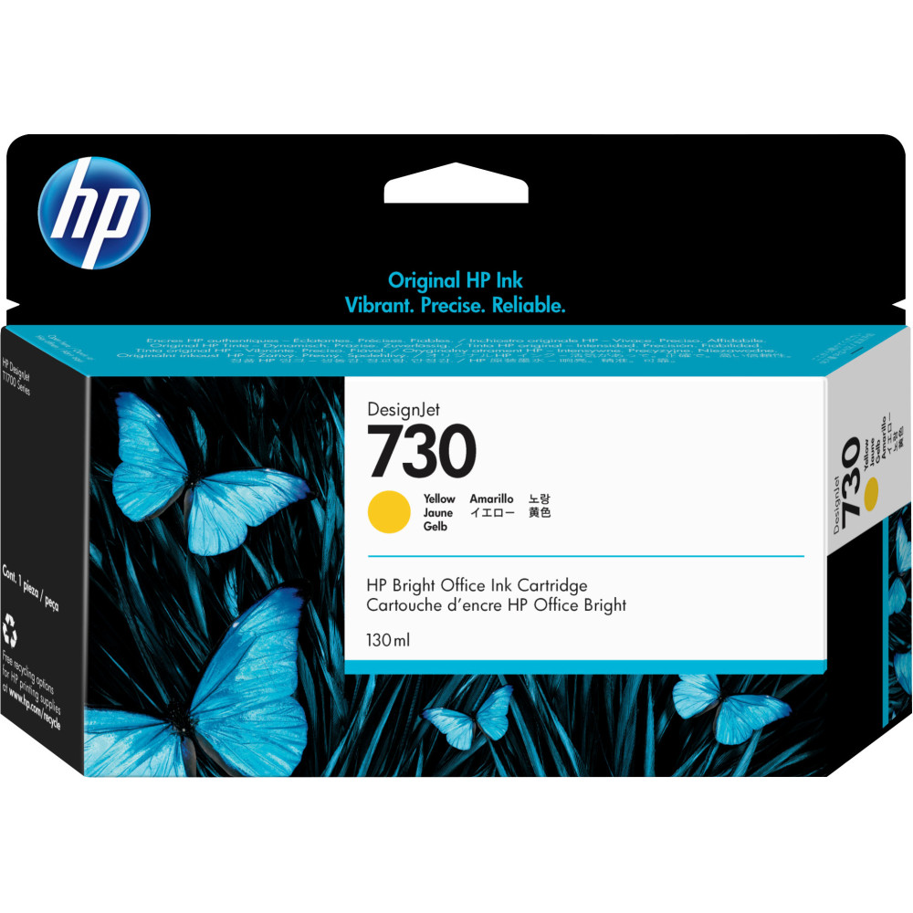Tinta original hp n730 amarillo p2v64a 130ml