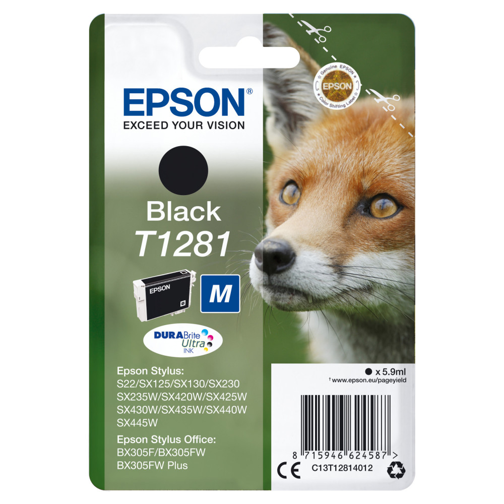 Tinta original epson t1281 negro c13t12814012 5.9ml