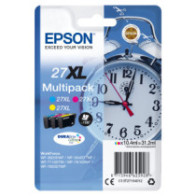 Tinta original epson t2715 xl multipack 3 colores c13t27154022   con alarma