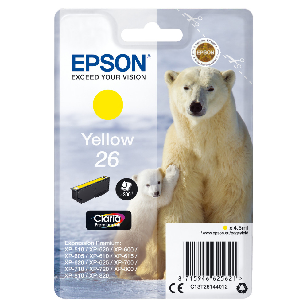 Tinta original epson t2614 amarillo c13t26144012 4.5ml