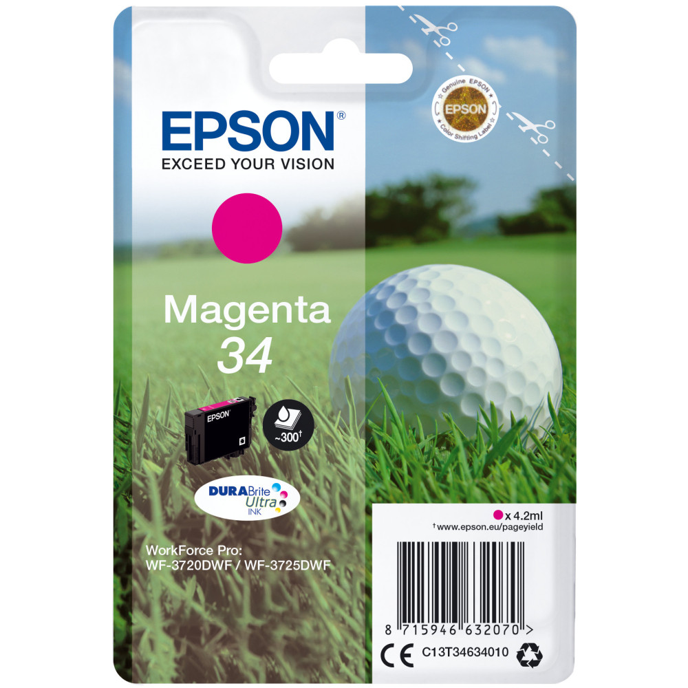 Tinta original epson t3463 magenta c13t34634010 4.2ml