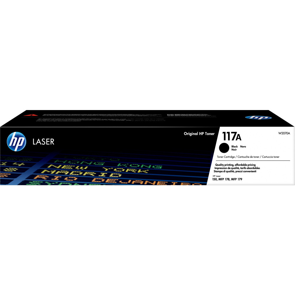 Tóner original hp w2070a 117a negro 1.000 páginas