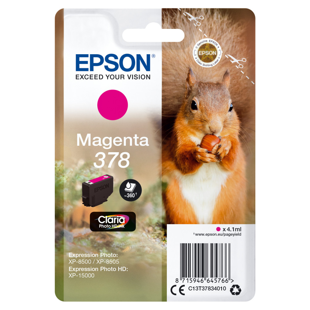 Tinta original epson t3783 magenta c13t37824010 4.1ml