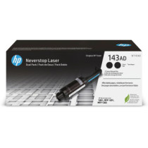 Kit de 2 recargas originales hp w1143ad 143ad negro 2.500 páginas