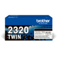 Pack 2 unidades tóner original brother tn 2320twin negro 2.600 páginas