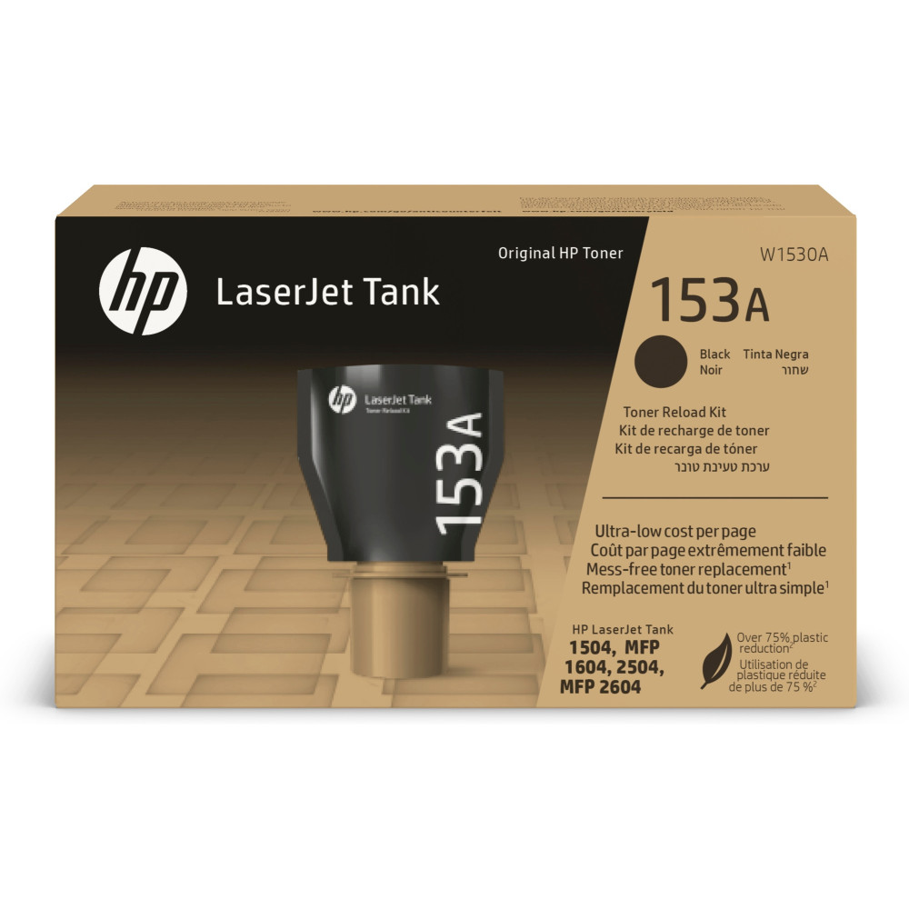 Kit de recarga original hp w1530a 153a negro 2.500 páginas
