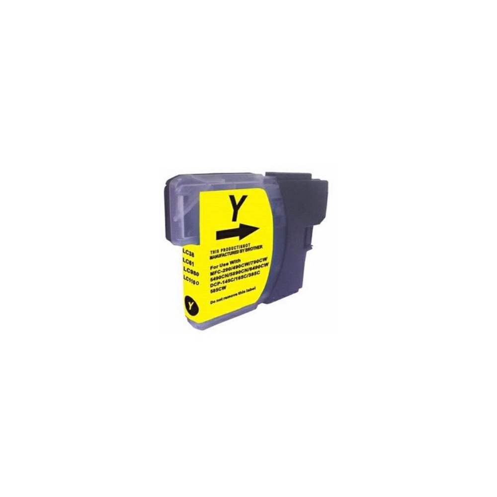 Tinta compatible Dayma para BROTHER LC980 / LC1100 Amarillo 260 pag.