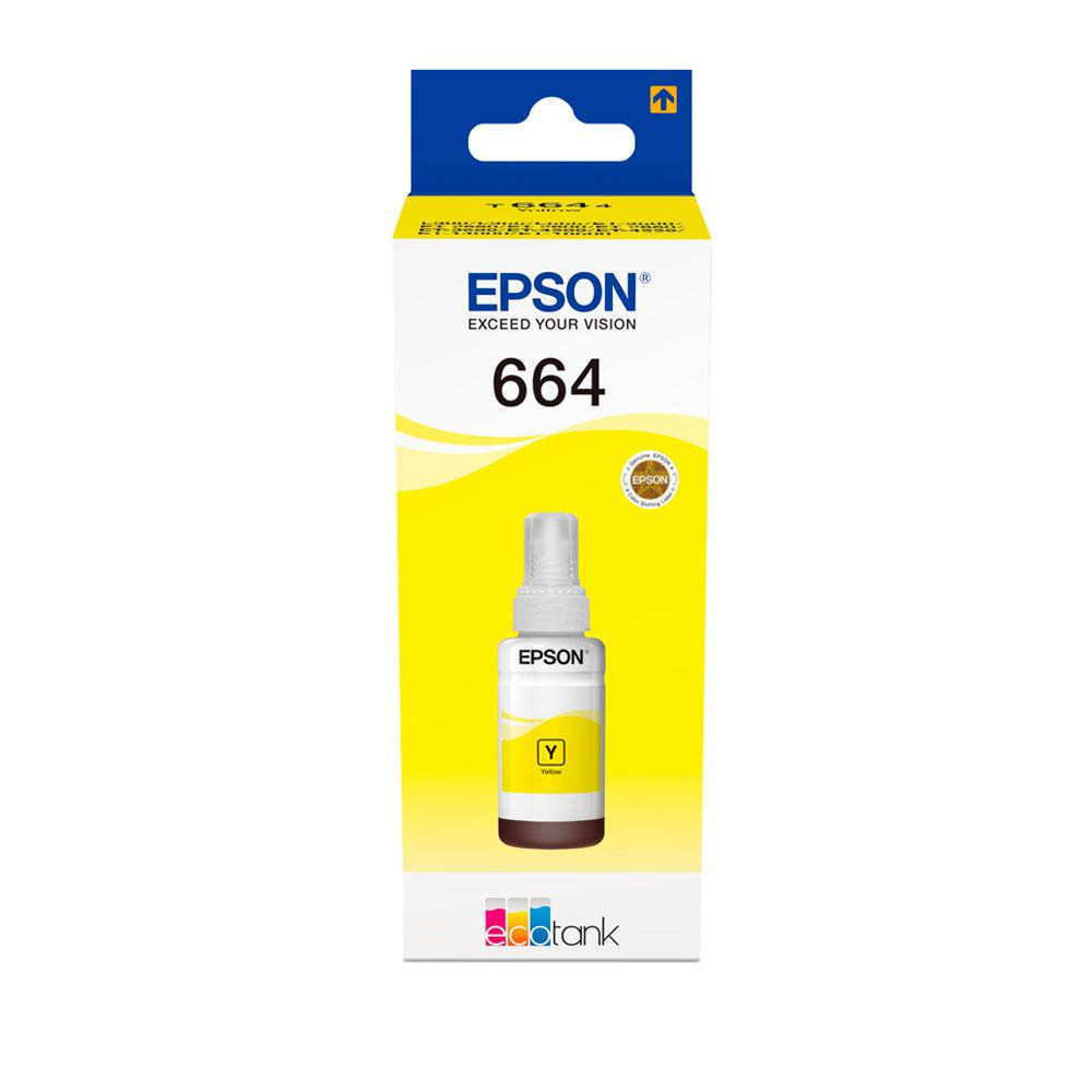 Tinta Original Epson Bote Ecotank T6644 / Amarillo / Et 2500 / Et 2600 / Et 4500