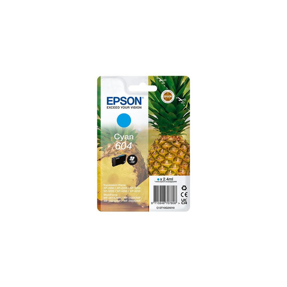 Tinta Original Epson 604 Cian XP 2200 / WF 2910DWF