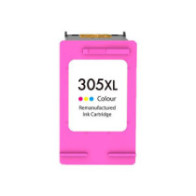 Tinta reciclada genérica para HP n305 XL Color 18ml / 370 Pag. (Muestra el nivel de tinta)