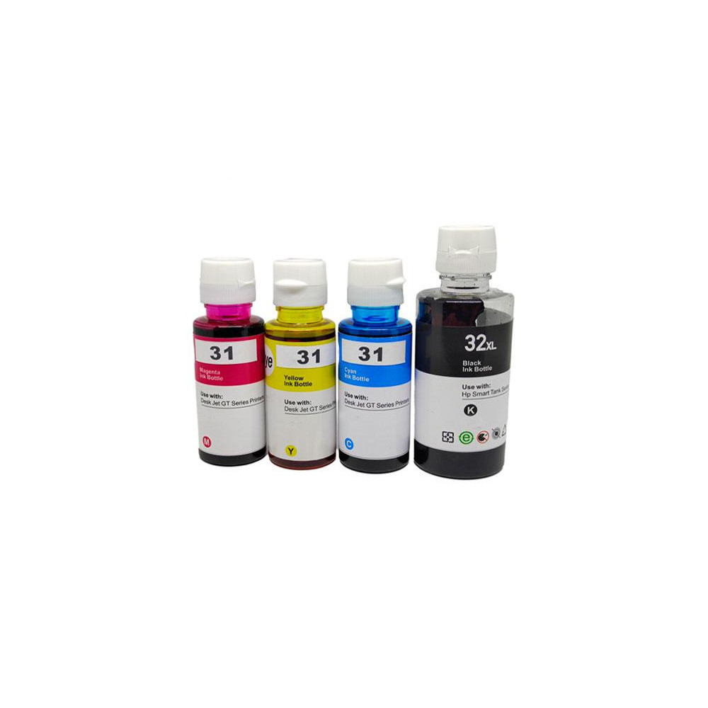 Botella Tinta genérica para HP 31 Negro 90ml.