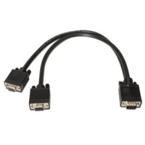 Cable duplicador VGA 1x Macho - 2x Hembra / 0.45 metros /  Nanocable 10.15.2000