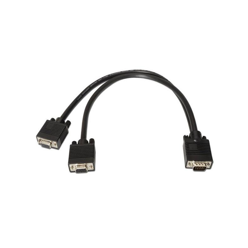 Cable duplicador VGA 1x Macho - 2x Hembra / 0.45 metros /  Nanocable 10.15.2000