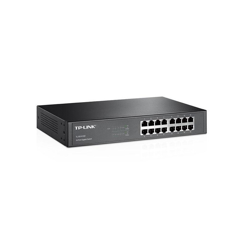 Switch 16p 10/100/1000 Gigabit No gestionable TP-Link / Carcasa metálica / No Rack / TL-SG1016D