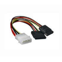 Cable duplicador de alimentación molex macho a 2x SATA Hembra / 15cm / Cablexpert / cc-sata-psy