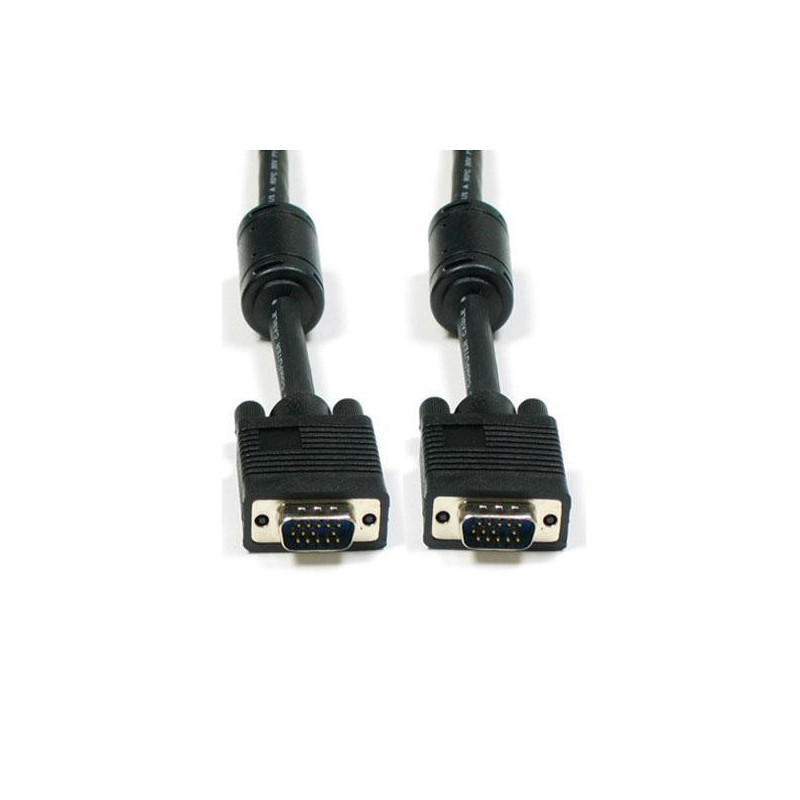 Cable VGA M/M Ferrita / 1.8m / 3Go / Negro / Cvgamm
