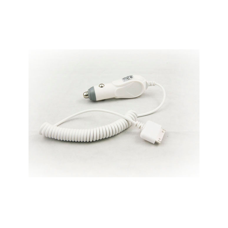 Cargador de coche-mechero con cable iPhone 4  / 5v 1.5a / Blanco / Mtk