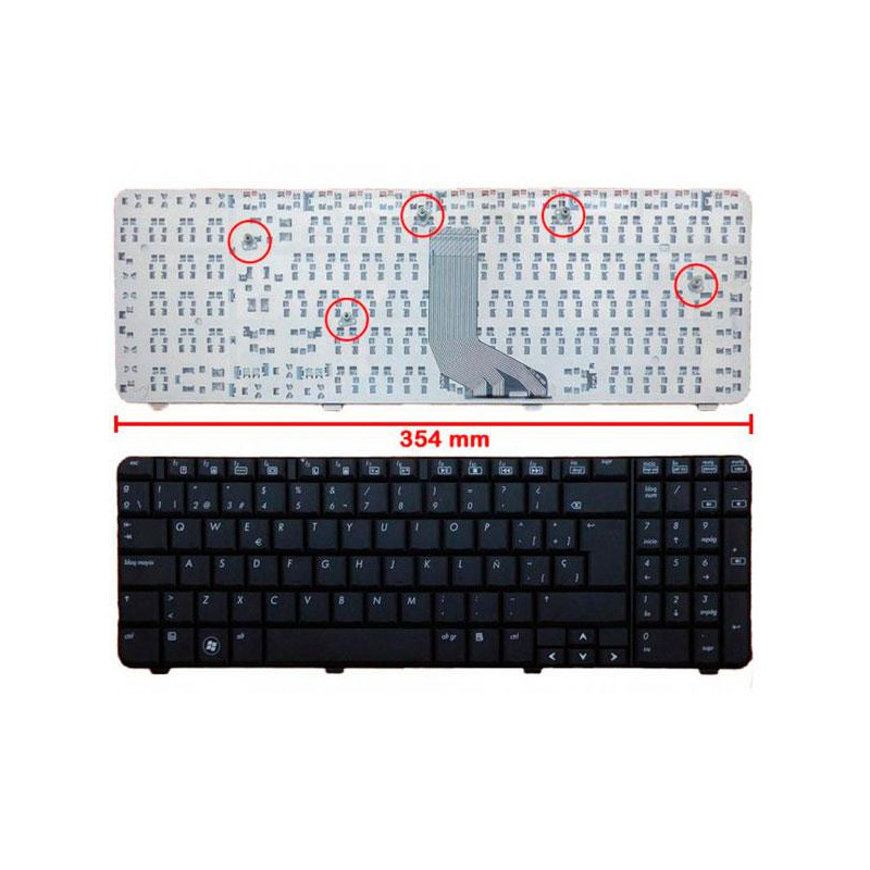 Teclado compatible para portátil HP g61 / cq61 / cq71  negro