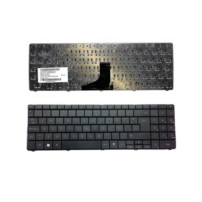 Teclado compatible para portátil PACKARD BELL SL35 / SL45 / SL51 / SL65  Negro