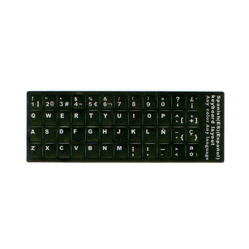 Pegatina en castellano teclados negro
