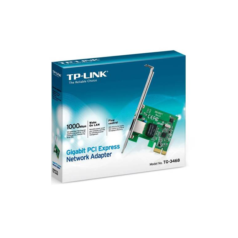 Tarjeta de red PCI-E Ethernet TG-3468 /10/100/1000 Gigabit / perfil bajo / TP-Link