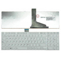 Teclado compatible para portátil TOSHIBA c850/c855/c870/l850/l855/l950 blanco con marco
