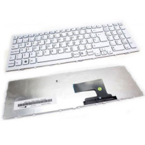 Teclado compatible para portátil SONY vpc-eh series blanco con marco