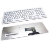 Teclado compatible para portátil SONY vpc-eh series blanco con marco