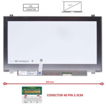 Pantalla compatible para portátil LED 12.5\ SLIM 40 Pines HD con Brackets"