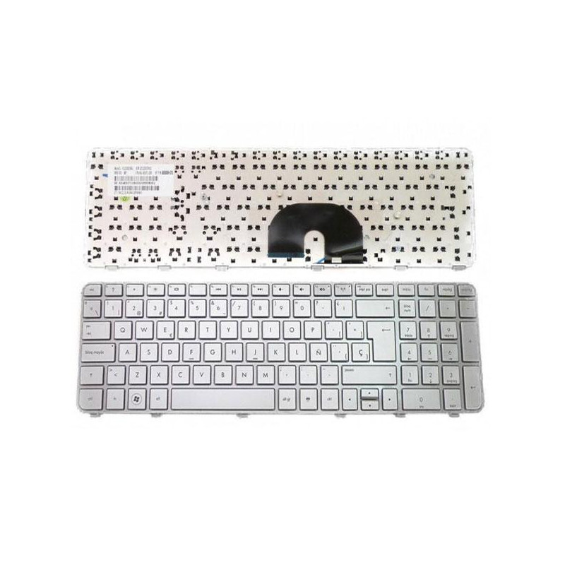 Teclado compatible para portátil HP Dv6-6000 / Dv6-6100 / Dv6-6200 / Plata
