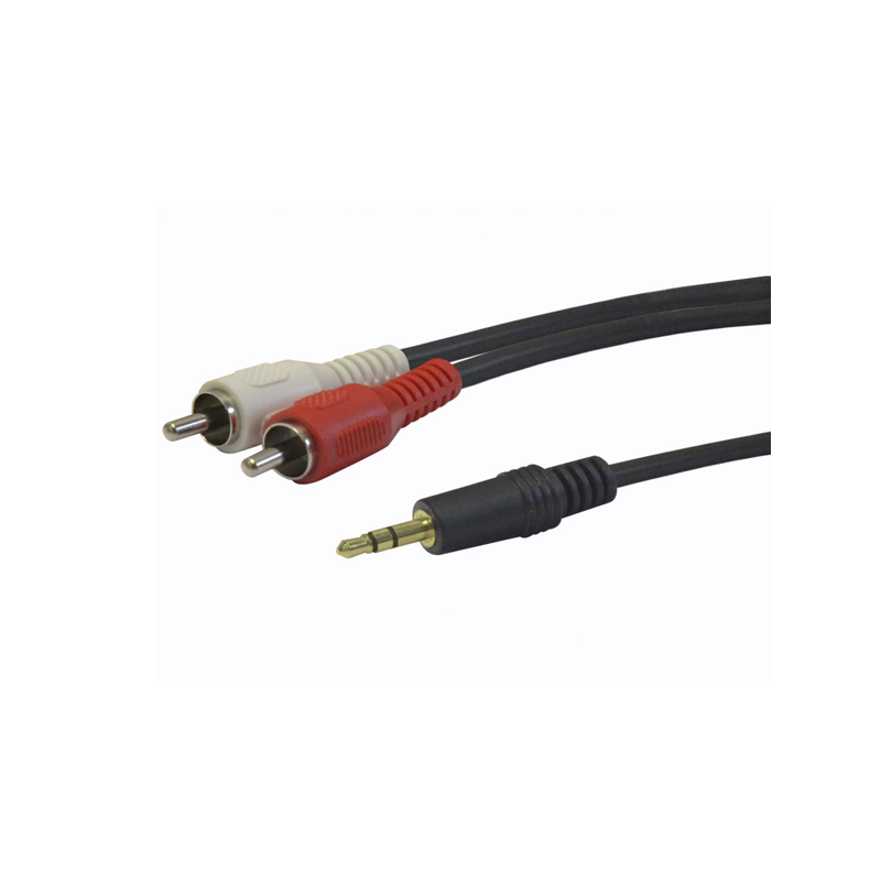 Cable Jack 3.5mm a 2 x rca M/M / 3m / Nanocable 10.24.0303
