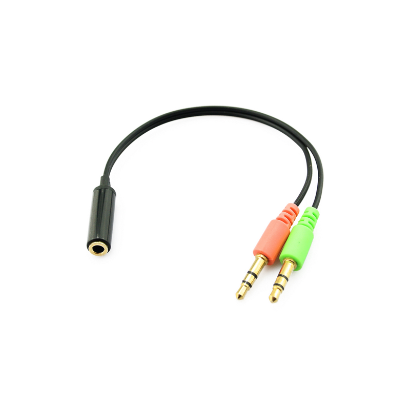 Cable adaptador de audio Jack 3.5mm auricular + Microfono h/m-m / Cablexpert Cca-418