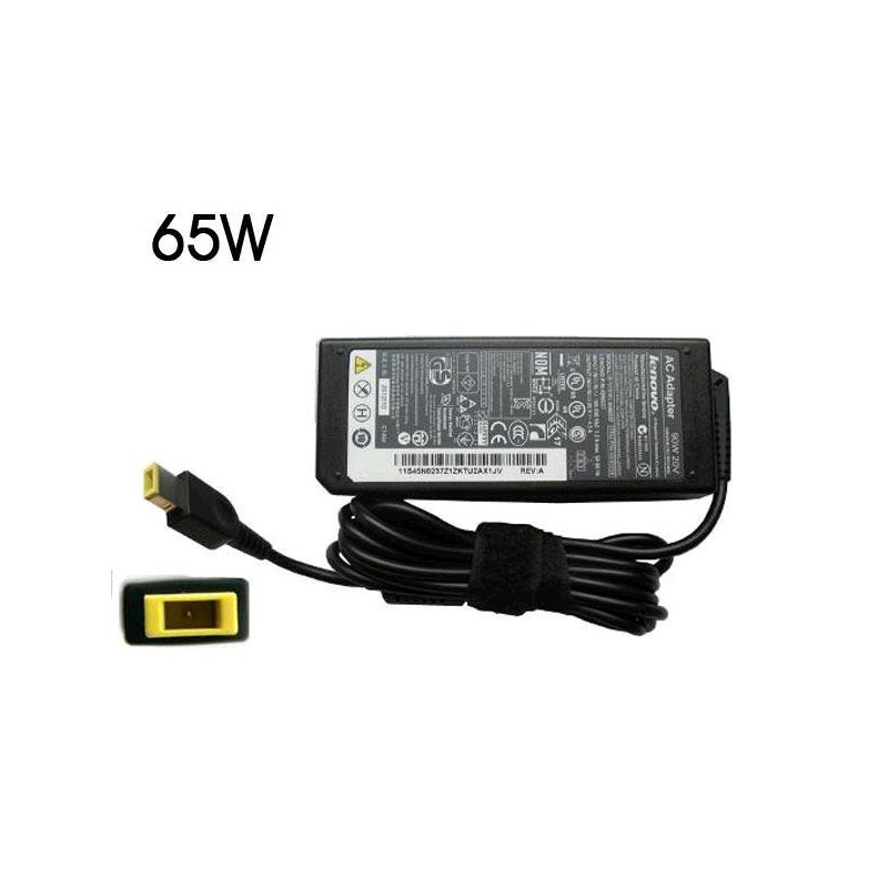 Cargador compatible para portátil LENOVO 65W 20V 3.25A 11.0x4.5 mm (rectangular) Dayma