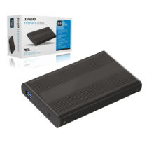 Caja externa aluminio 2.5 USB 3.0 Sata Tooq Negra 9.5mm TQE-2524B