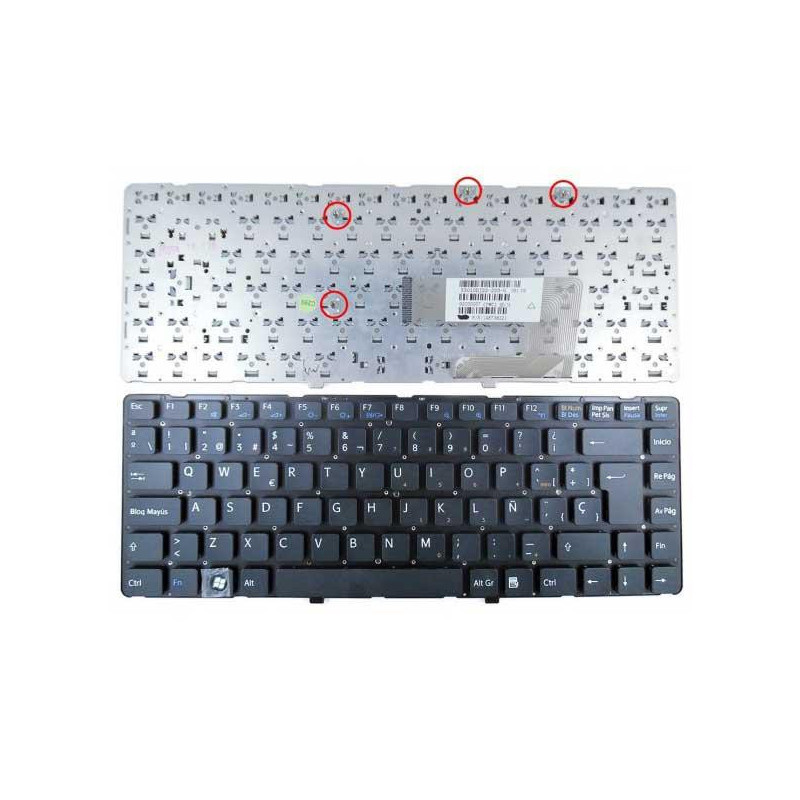 Teclado compatible para portátil SONY vgn-nw series negro