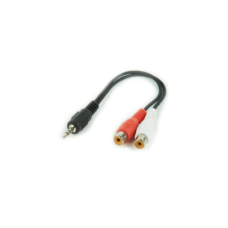 Cable Jack 3.5mm macho a 2 rca hembra 20cm  cca-406